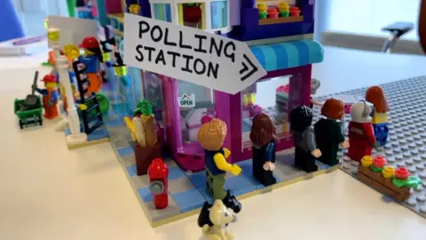 Lego polling station