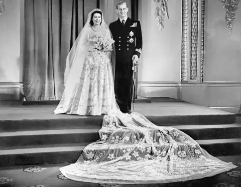 PA Princess Elizabeth marries Philip Mountbatten