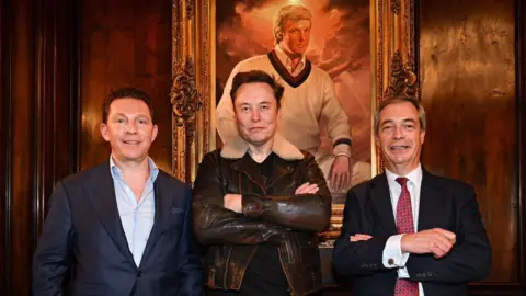 Nick Candy, Elon Musk and Nigel Farage