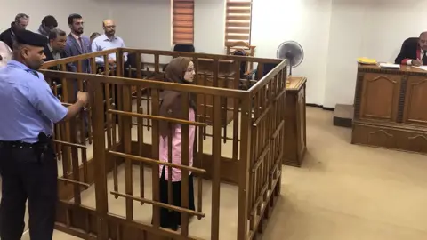 AFP French jihadist Djamila Boutoutaou is tried at the central penal court in Baghdad on 17 April 2018