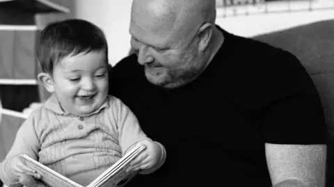 Jaxson with his dad Jim