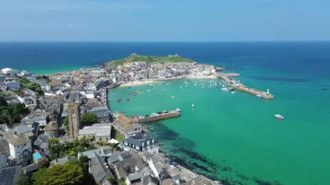 BBC Shot from above St Ives