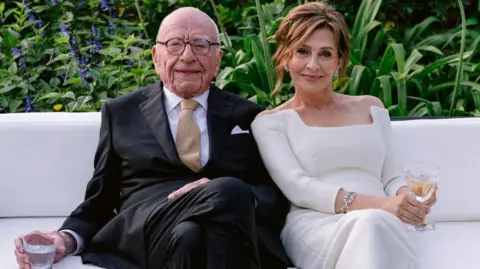 Rupert Murdoch with his new wife Elena Zhukova