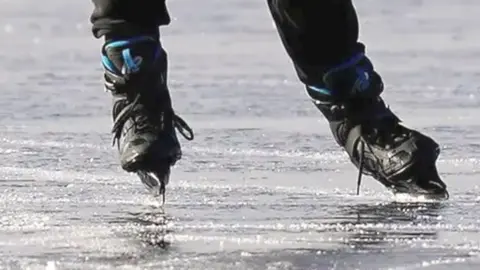 Skater on ice.