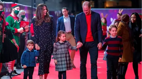 Getty Images The Cambridges attend a pantomime in London on 11 December 2020