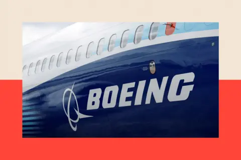 Reuters Close-up of a Boeing aircraft