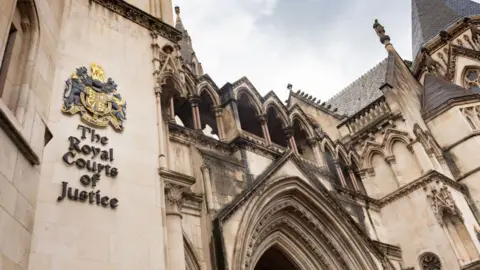 View of the Royal Courts of Justice, High Court and Court of Appeal of England and Wales. 