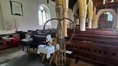 Diocese of Norwich Angel woven from willow stems