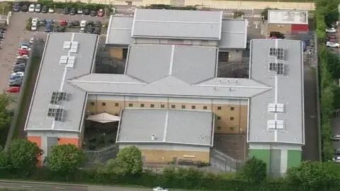 An aerial view of Brook House