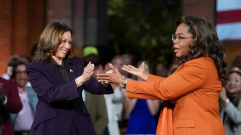 Kamala Harris and Oprah Winfrey