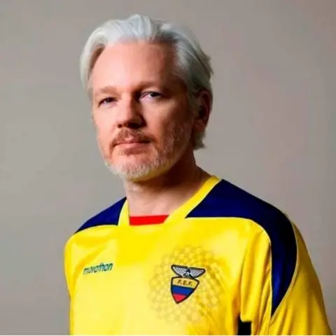 Reuters Julian Assange poses for a photo in an undisclosed location, in this undated picture obtained from social media.