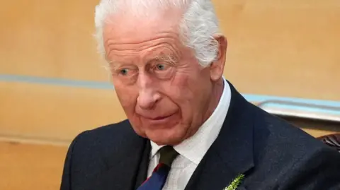 King Charles attending an event at the Scottish Parliament on 28 September