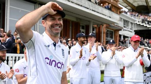 James Anderson doffs his cap at Lord's