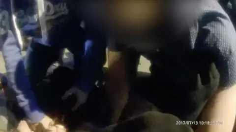 A still from the bodycam footage