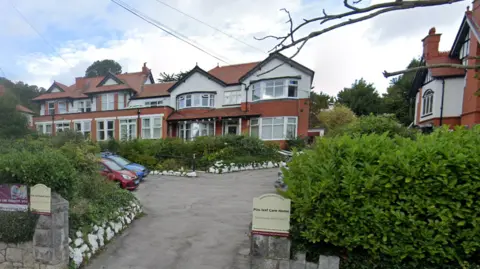 Google Plas Isaf Home in Llannerch Road West, Rhos-on-Sea from the entrance