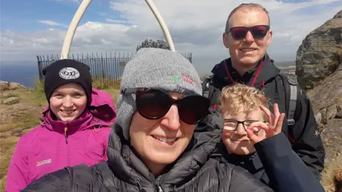 Nichola Rutherford Nichola with family at North Berwick Law