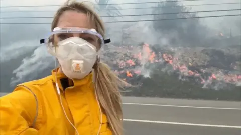 BBC Reporter is at the scene of the California fire.