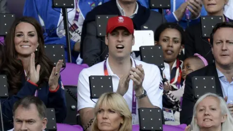 Getty Images William and Kate with David Cameron at the 2012 Olympics