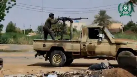 RSF fighter on the back of the truck