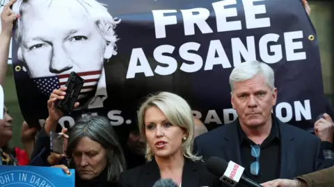 Reuters Assange's lawyer Jennifer Robinson and Wikileaks editor-in-chief Kristinn Hrafnsson