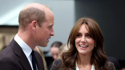 The Prince and Princess of Wales during a visit to Fitzalan High School in Cardiff in October 2023