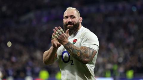 Joe Marler in action for England against France