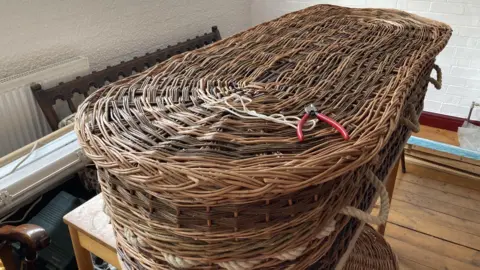 The coffin made out of willow
