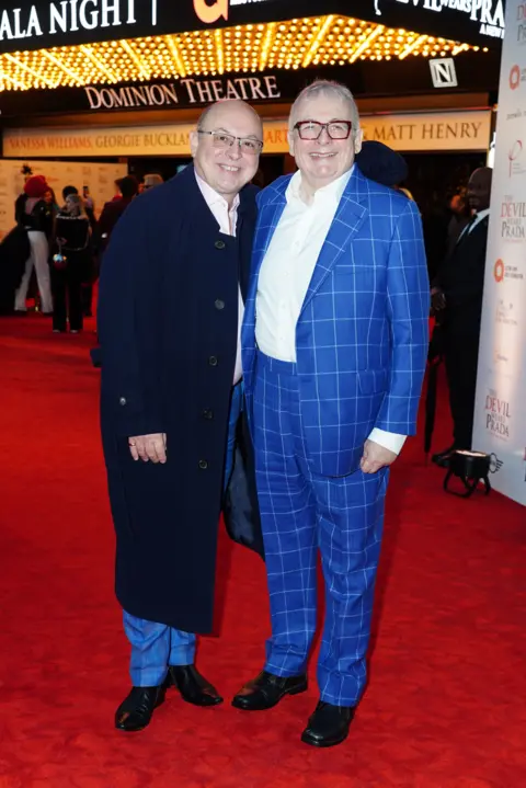 Ian West/PA Neil Sinclair (left) and Christopher Biggins (right) on The Devil Wears Prada West End red carpet