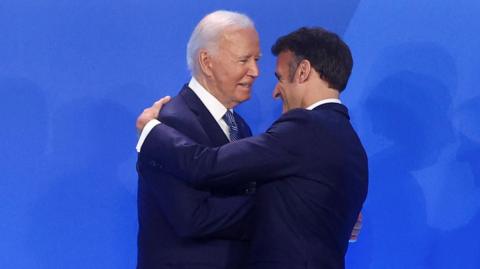 President Joe Biden and President Emmanuel Macron