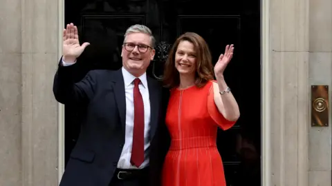 Keir and Victoria Starmer at Downing Street