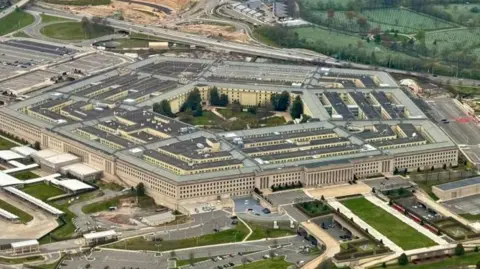 Aerial view of the Pentagon in Washington DC