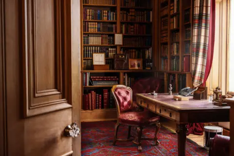 Visitor Enterprise for Balmoral Castle/PA Wire  The library is King Charles' own working study 