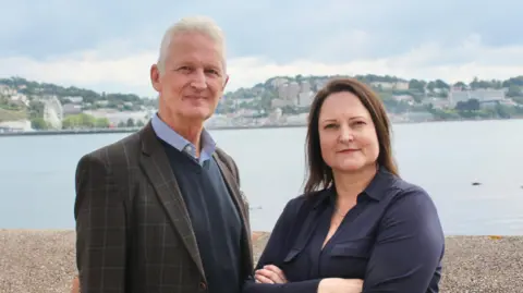 Devon and Cornwall Police and Crime Commissioner Alison Hernandez and Mark Kingscote