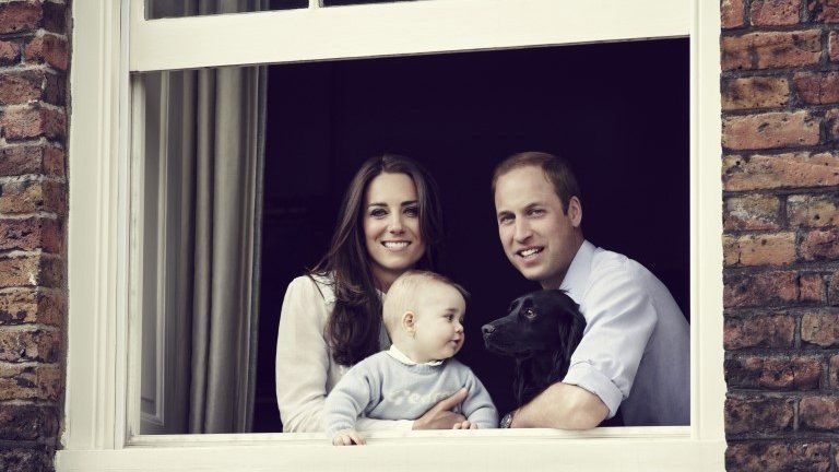 The Duke and Duchess of Cambridge and Prince George