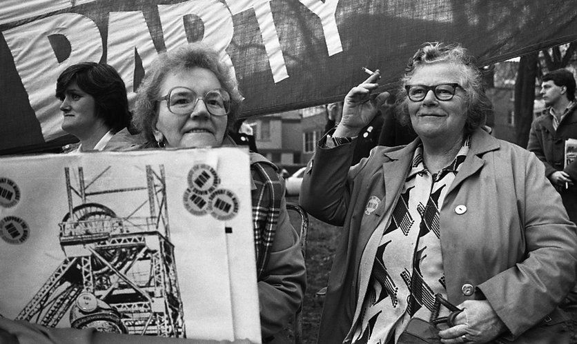 Demonstration against pit closures, Cardiff. 1984