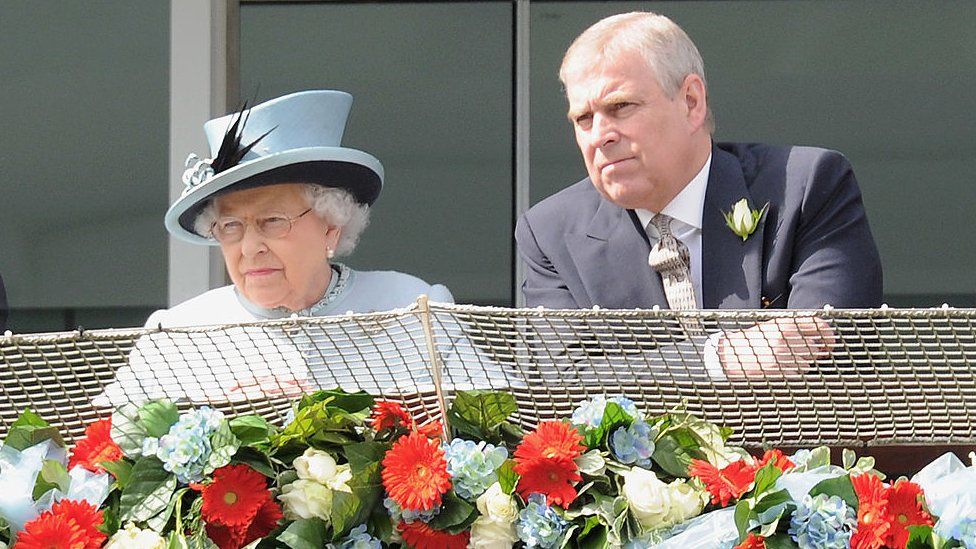 The Queen and Prince Andrew