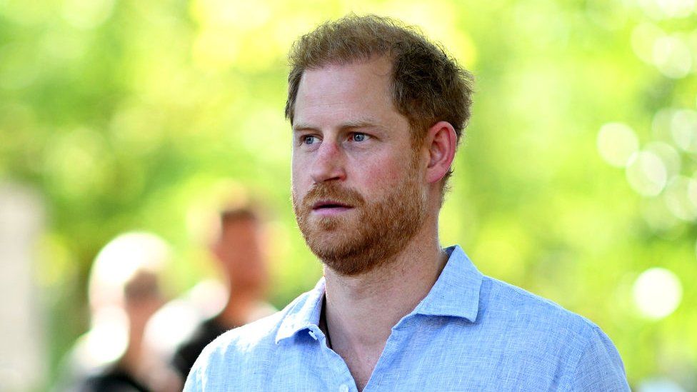 Close up shot of Prince Harry