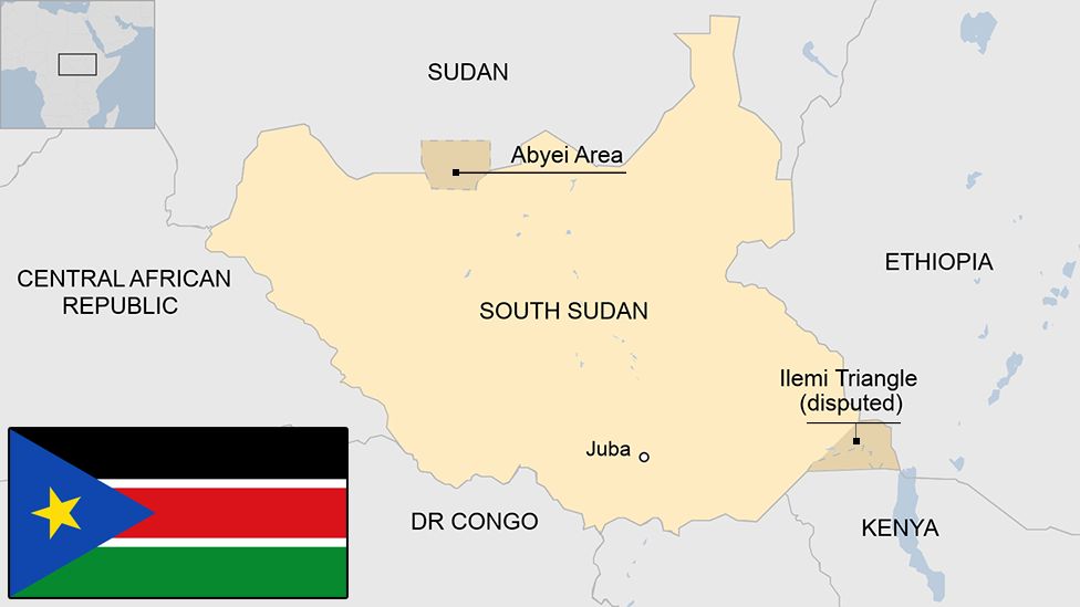 Map of South Sudan