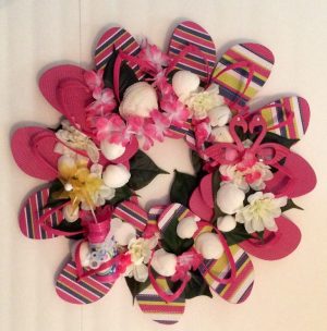 DIY Beach FLip Flop Wreath