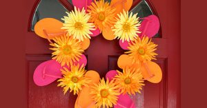 Flip Flop Flower Wreath