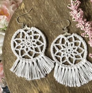 Crochet Dreamcatcher Earrings Patterns