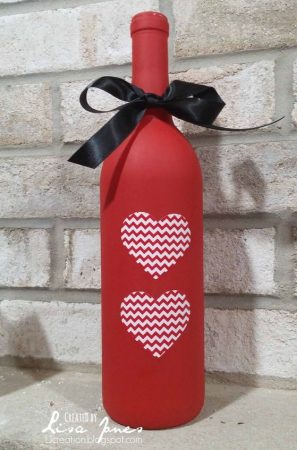 Painted Wine Bottle Decoration