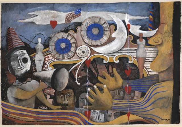 Rufino Tamayo, Carnival, 1936, gouache on paper, Smithsonian American Art Museum, Museum purchase through the Luisita L. and Franz H. Denghausen Endowment, 2017.22