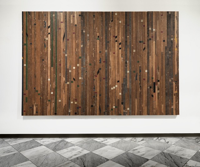 Theaster Gates, Ground rules. Free throw, 2015, wooden flooring, Smithsonian American Art Museum, Museum purchase through the Luisita L. and Franz H. Denghausen Endowment, 2017.40, © 2015, Theaster Gates