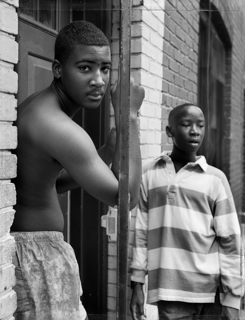 Dawoud Bey, Two Boys at Carrolburg Place, Washington, D.C., 1989, printed 2018, inkjet photograph, Smithsonian American Art Museum, Museum purchase through the Luisita L. and Franz H. Denghausen Endowment, 2019.30.1, © 2019, Dawoud Bey