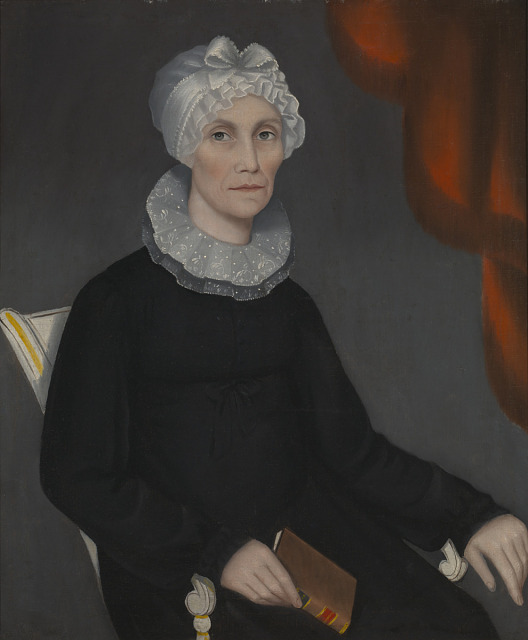 Ammi Phillips, Portrait of Mrs. Robinson, ca. 1819, oil on canvas, Smithsonian American Art Museum, Gift of Ralph and Bobbi Terkowitz, 2019.6.11