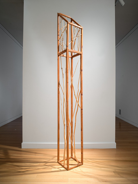 Truman Lowe, Totem for Henu (First Daughter), 1985, pine and peeled willow, Smithsonian American Art Museum, Museum purchase made through the Luisita L. and Franz H. Denghausen Endowment, 2022.9.3, © 2021, Truman Lowe Estate