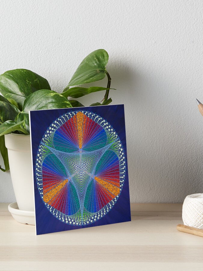 Mandala On Canvas, String Art Meets Dots