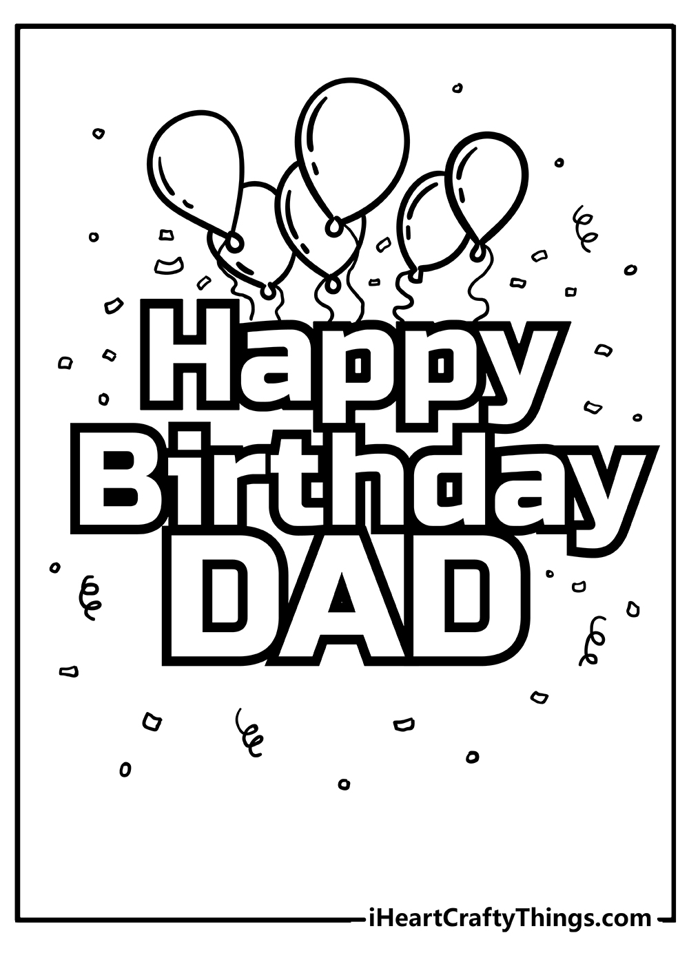 Printable Happy Birthday Dad Coloring Pages (Updated 2022)