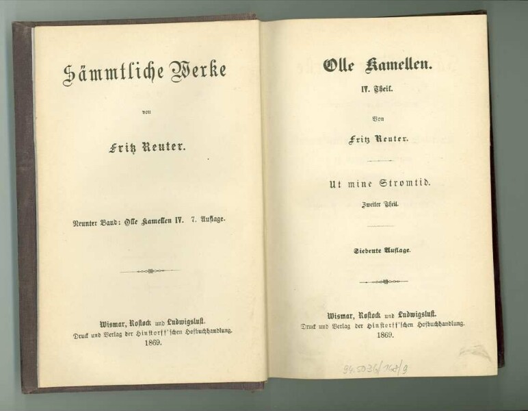 Sämtliche Werke von Fritz Reuter